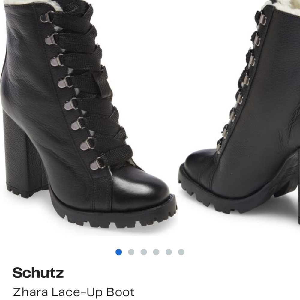 Lace Up heeled combat boot Zhara boot